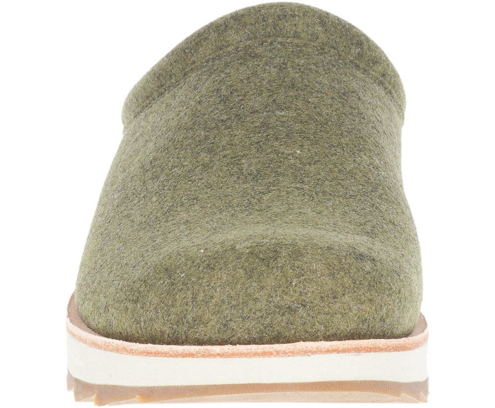 Merrell Slip Ons Męskie Oliwkowe - Juno Clog Wool - 091834-FNE